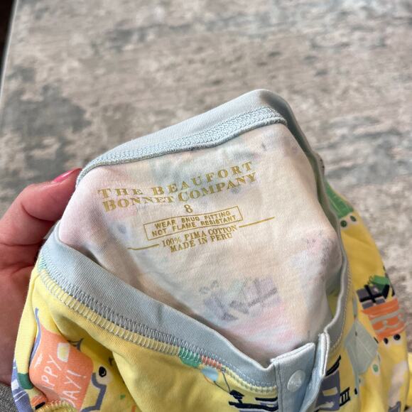 TBBC Sutton's Sweet Dream Pajamas Set Party Train with Buckhead Blue 8 NWOT - Picture 6 of 9